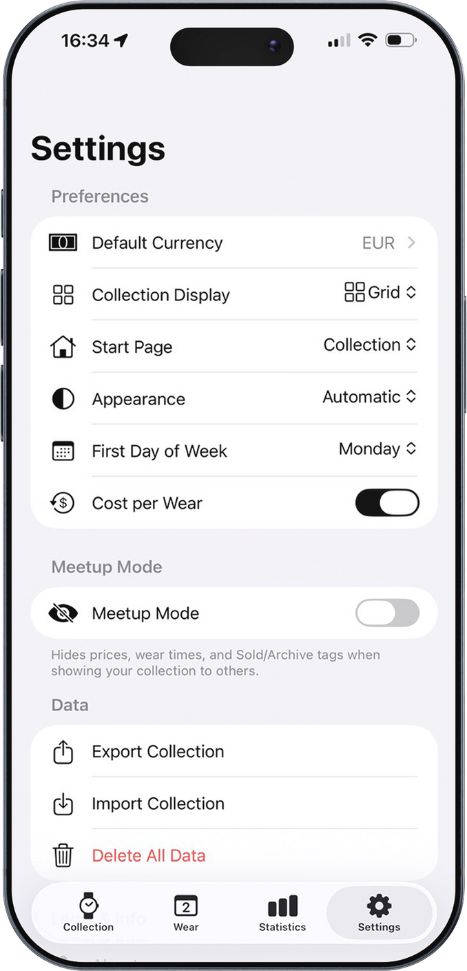 iOS App Settings